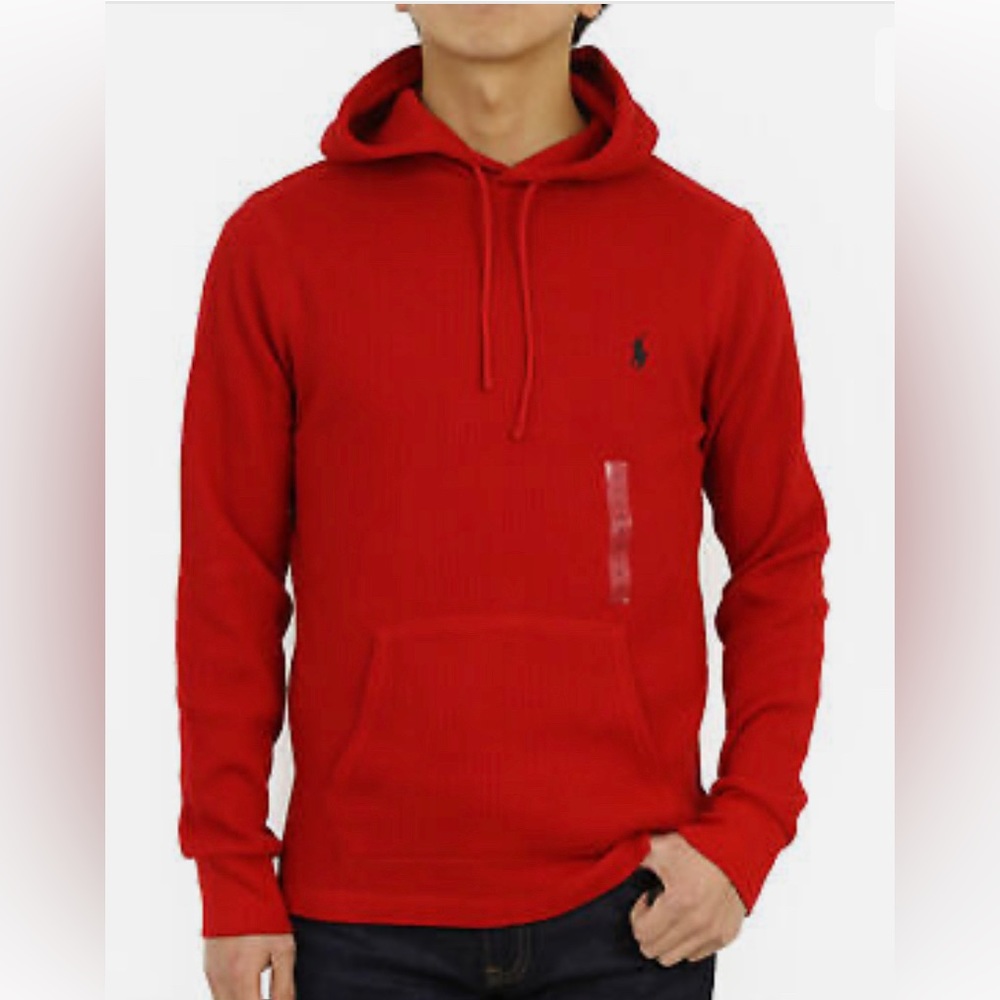 NWOT Polo Ralph Lauren Pullover Thermal Waffle Hooded Hoodie Sweatshir